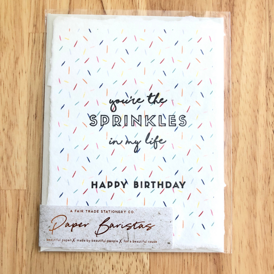 Handmade Birthday Card- "You're the Sprinkles in my life"