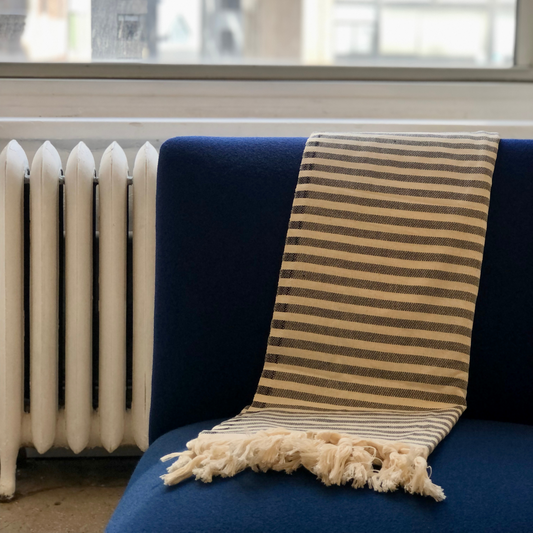 Oversize Turkish Towel -Abyss Stripe