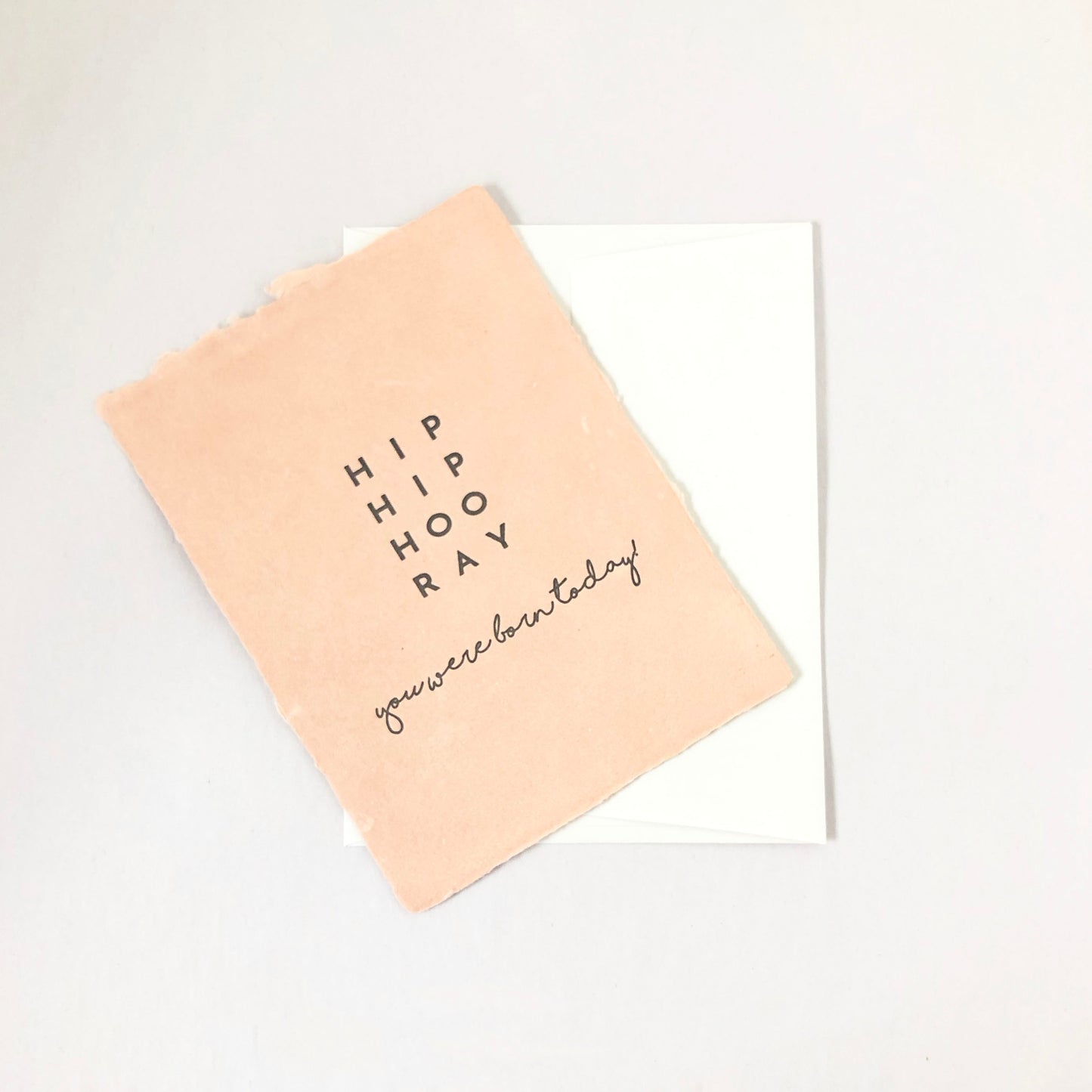Letterpress Birthday Card- "Hip Hip Hooray"