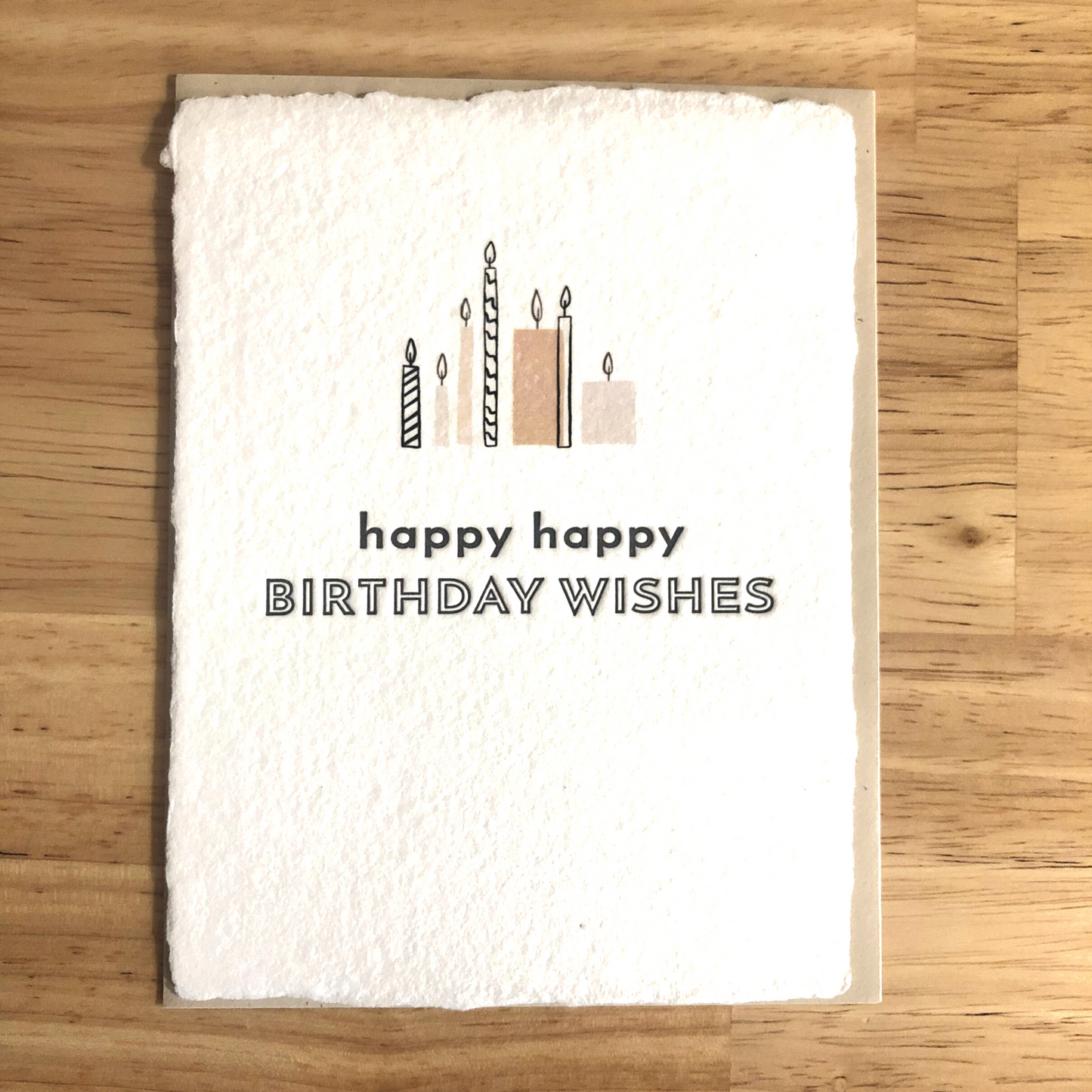Handmade Birthday Card- "Happy Happy Birthday Wishes"