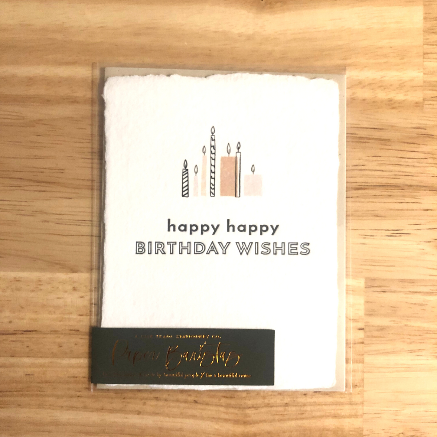 Handmade Birthday Card- "Happy Happy Birthday Wishes"