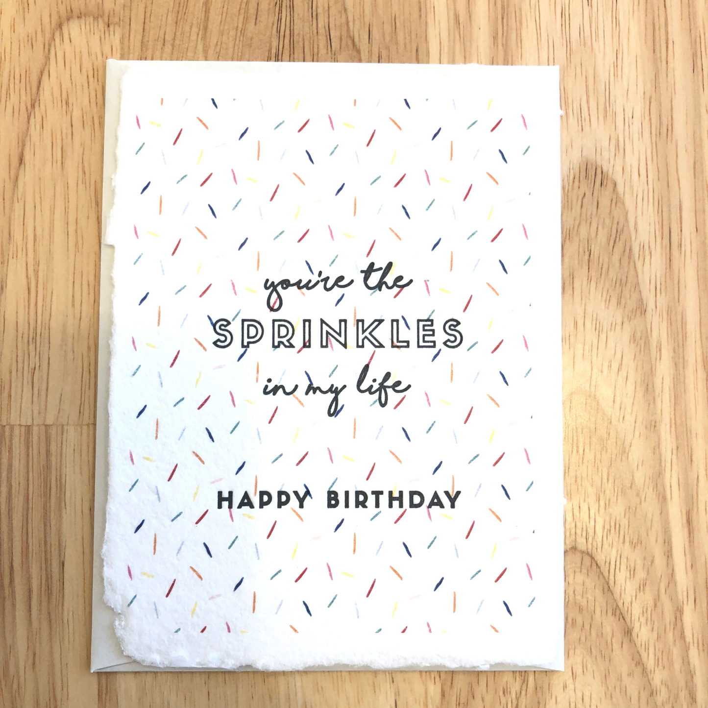 Handmade Birthday Card- "You're the Sprinkles in my life"